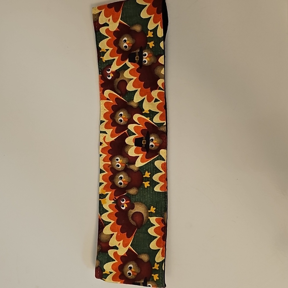 Thankagiving Headband Elastic Turkeys Brown And Green